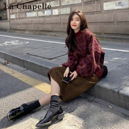 拉夏貝爾（La Chapelle）長(cháng)袖連衣裙裙女裝新品2025年秋冬裙女新款韓版中長(cháng)款時(shí)尚寬松顯瘦 套裝 M