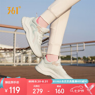 361°運動(dòng)鞋女秋季網(wǎng)布透氣健身輕便休閑厚底慢跑步鞋子女682232210-1