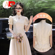 皮爾卡丹（pierre cardin）中式伴娘服女2025新款秋季姐妹團小個(gè)子禮服感平時(shí)可穿伴娘裙 新中式【A款】 S 建議95-104斤