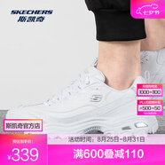 斯凱奇（Skechers）小白熊丨老爹鞋男女同款革面復古潮流休閑學(xué)生跑步運動(dòng)鞋小白鞋 男款-白色/WHT 42
