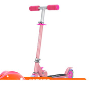 時(shí)尚頑童飛虎兩輪2輪兒童滑板車可升降可折疊全鋁閃光輪3-14歲童車滑行車 粉色2輪閃光 3-10歲