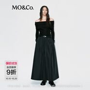MO&Co.連衣裙2025冬新品防風(fēng)透濕裙擺拼接設(shè)計(jì)感附腰帶黑色MBE4DRS012 黑色 XS /155
