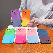 優(yōu)尚美適用蘋果14手機保護(hù)殼16新款高級感iPhone13保護(hù)套12矽 iPhone13Pro 橙漸層黃護(hù)腕