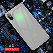 適用iphone14手機(jī)殼新款蘋果11pro來電閃13mini發(fā)光x網(wǎng)紅12手機(jī)殼 白色有字母【聲控彩光】 蘋果6S/6(4.7寸通用)
