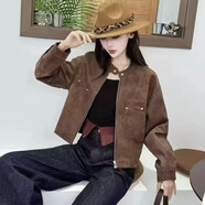 高級風(fēng)衣新款2025外套小個(gè)子短款天內發(fā)貨休閑百搭夾克上衣 卡其色 XL  115-125