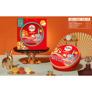 京城好物美莎金冠蛋黃五仁600g多口味蓮蓉廣式月餅禮盒裝中秋節(jié) 樂(lè)艾嘉美莎金冠七星伴月740g