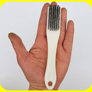 生洗生蠔的刷子鮑魚(yú)扇貝清洗刷小龍蝦螃蟹廚房燒烤架子強力清潔長(cháng)柄 6排加密鋼絲刷【4把】