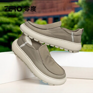 零度板鞋男鞋冬季新款百搭厚底輕便一腳蹬布鞋男上班通勤時(shí)尚休閑男鞋 卡其色 標準皮鞋碼數 41 (255mm)