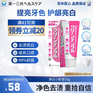 第一三共牙膏小粉管50g 日本原裝進(jìn)口含氟美白去口臭去黃去漬去牙結石抑菌