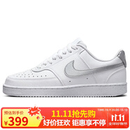 耐克NIKE板鞋女百搭緩震COURT VISION運動(dòng)鞋DH3158-108白銀37.5