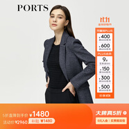 PORTS 寶姿秋冬新品女裝西裝夾克外套ALM9N006NCF022 丈青 XS (2)