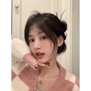 伊莎貝拉·維姬 ISABELLA·VICKI學(xué)院小香風(fēng)針織衫女款春秋新中式優(yōu)雅風(fēng)歐美休閑格子毛衣寬松韓版 粉色 均碼
