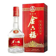 金六福福星高照三星/四星38/52度濃香型白酒500ml*6瓶整箱婚宴【喜宴】 38度 500mL 2瓶 三星福星高照雙支