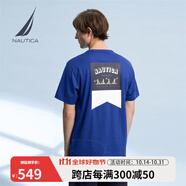 諾帝卡（NAUTICA）商場男裝夏季款膚透氣休閑短袖圓領(lǐng)T恤男TS3210 寶藍40p232 s