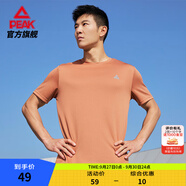 匹克速干衣短袖t恤男夏季新品跑步健身運(yùn)動(dòng)冰絲短袖吸濕透氣冰感短t 【綜訓(xùn)速干2167】秋桔色 S (165)