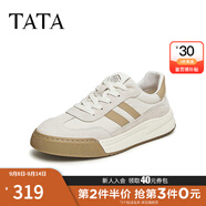 他她（TATA）男士阿甘男鞋復古德訓鞋男運動(dòng)休閑鞋厚底板鞋小白鞋PCB01AM5 QDR01AM4米/灰/杏 44