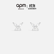 APM Monaco蝴蝶銀耳釘女首飾耳釘簡約氣質(zhì)時(shí)尚禮物送女友
