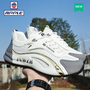 Apple蘋果潮鞋男鞋2025新款男士網(wǎng)面軟底跑步鞋透氣運動鞋電商 268白灰【網(wǎng)面透氣】 38