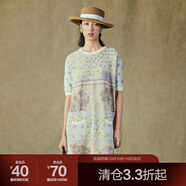 達衣巖【原創(chuàng)設計】直身針織夏裝2021年新款女時尚小碎花針織衫 孤帆本白 L