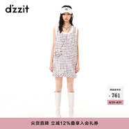 DZZIT【爆款補單】花包小香裙地素夏季新款粗花呢小香風吊帶背心連衣裙 花色（批次1） M