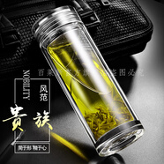 百萊斯（GO TO SUCCESS）雙層玻璃保溫茶杯男女士個(gè)人專(zhuān)用水杯商務(wù)辦公室茶杯杯 400ml[不銹鋼版]400ml1只
