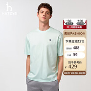 哈吉斯（HAZZYS）男裝 2025夏季PHIZ復古繡花寬松圓領(lǐng)T恤ASTZE0CBI33