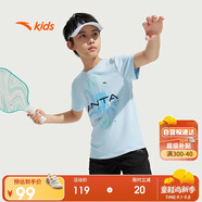 安踏兒童裝運動(dòng)套裝男童短袖T恤短褲兩件套2025夏套裝A52527720