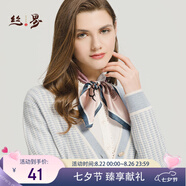 絲界2025新款真絲絲巾女四季百搭小方巾100%桑蠶絲印花職場(chǎng)通勤領(lǐng)巾