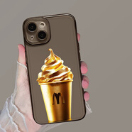 莫凡（Mofi）黃金薯條冰淇淋手機殼適用iPhone16promax發(fā)財黃金萬兩15promax14Pro蘋果15鏡面xsmax13Pro麥當(dāng)勞8 透灰_黃金冰淇淋 vivo_其他型號