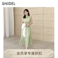SNIDEL2025秋冬新品甜美波點(diǎn)收腰荷葉邊小飛袖連衣裙SWFO254024 綠色 M (1)