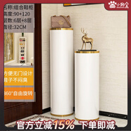 小狗窩 旋轉鞋柜門口家用簡約時尚創(chuàng)意一體柜入戶輕奢鞋架收納帶消毒 輕奢金邊 32直徑90+120CM高