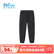 361°【商場(chǎng)同款】童裝男童棉褲2023年冬季新款中大童保暖梭織棉褲子 經(jīng)典黑 140