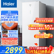 海爾（Haier）208升一級能效風(fēng)冷家用立式冰柜抽屜式冷柜200升以上家用小冰柜小冰箱BD-208WGHW1國家補(bǔ)貼