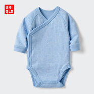 優(yōu)衣庫嬰幼兒寶寶新生兒包臀衣長袖1件裝連體衣新款478372 478373 478374/61水藍(lán)色 70cm