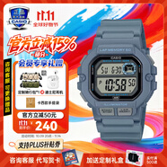 卡西歐復古小方塊防水運動學生簡約液晶屏手表男送朋友多功能國慶節(jié)禮物 WS-1400H-2AVPF