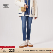 Levi's李維斯冬暖系列721高腰緊身女士加厚牛仔褲顯瘦提臀神褲 藍(lán)色 25 (28)