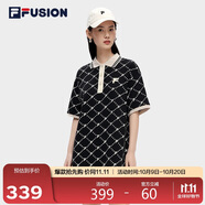 FILA FUSION斐樂官方潮牌女子連衣裙夏時(shí)尚寬松POLO領(lǐng)連身裙