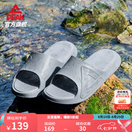 匹克態(tài)極拖鞋男鞋夏季外穿運動拖鞋籃球防滑涼拖女款戶外沙灘鞋涉水鞋 【男款】純色-鴿子灰 41