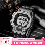 卡西歐手表 數(shù)顯小方塊 潮流電子表 時尚運動防水學(xué)生表考試表 W-737H-1A2