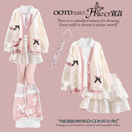 小紅書(shū)爆款秋季流行jk制服套裝毛衣外套裙子少女學(xué)院風(fēng)韓系早秋穿 (三件套)白色針織外套+襯衫+蛋糕 S[建議7090斤] 均碼