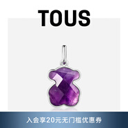 TOUS  桃絲熊紫水晶小熊氣質(zhì)掛墜吊墜女 925銀首飾禮物 紫色