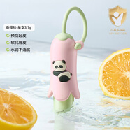 煦凜【日本】?jì)和瘽櫞礁?-6-12歲女孩保濕天然滋潤專(zhuān)用寶寶護唇膏秋冬 單支裝-塞赫拉熊貓（香橙味）+納伊粉卡通硅膠套 水潤保濕