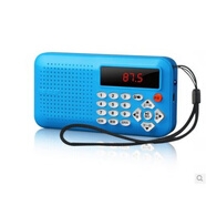 先科SAST/先科S-169收音機MP3插卡音箱迷你播放器外放老人小音響老年 藍色 官方標配
