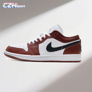 耐克（NIKE）耐克男鞋冬季新款Air Jordan 1運動(dòng)籃球鞋aj1低幫板鞋休閑鞋子男 HF3148-102白/黑/小馬棕 44