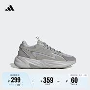 adidas「波波鞋」OZWAVE厚底休閑老爹鞋男女阿迪達斯官方輕運動 深灰色/淺灰色JS3025   36.5