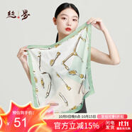 絲界2025新款真絲絲巾女百搭小方巾103%桑蠶絲印花領(lǐng)巾節日禮物