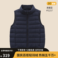 波司登（BOSIDENG）羽絨馬甲秋冬內(nèi)穿羽絨背心男女輕薄內(nèi)膽保暖羽絨服 【經(jīng)典立領款】黑藏藍5237 均碼 110/56