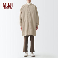 無(wú)印良品 MUJI 男女通用 不易沾水 立領(lǐng)大衣 無(wú)性別 男款女款 BDE16C1A 淺米色 XXS-XS