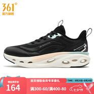 361度女鞋運(yùn)動(dòng)鞋夏季新款透氣型格跑鞋 曜石黑/冰沙桃 38