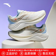 安踏葉子6丨輕質(zhì)緩震跑步鞋女夏季新款輕便耐磨運動(dòng)鞋慢跑鞋女鞋 象牙白/淺米白/水天藍-1 37.5 (235mm)